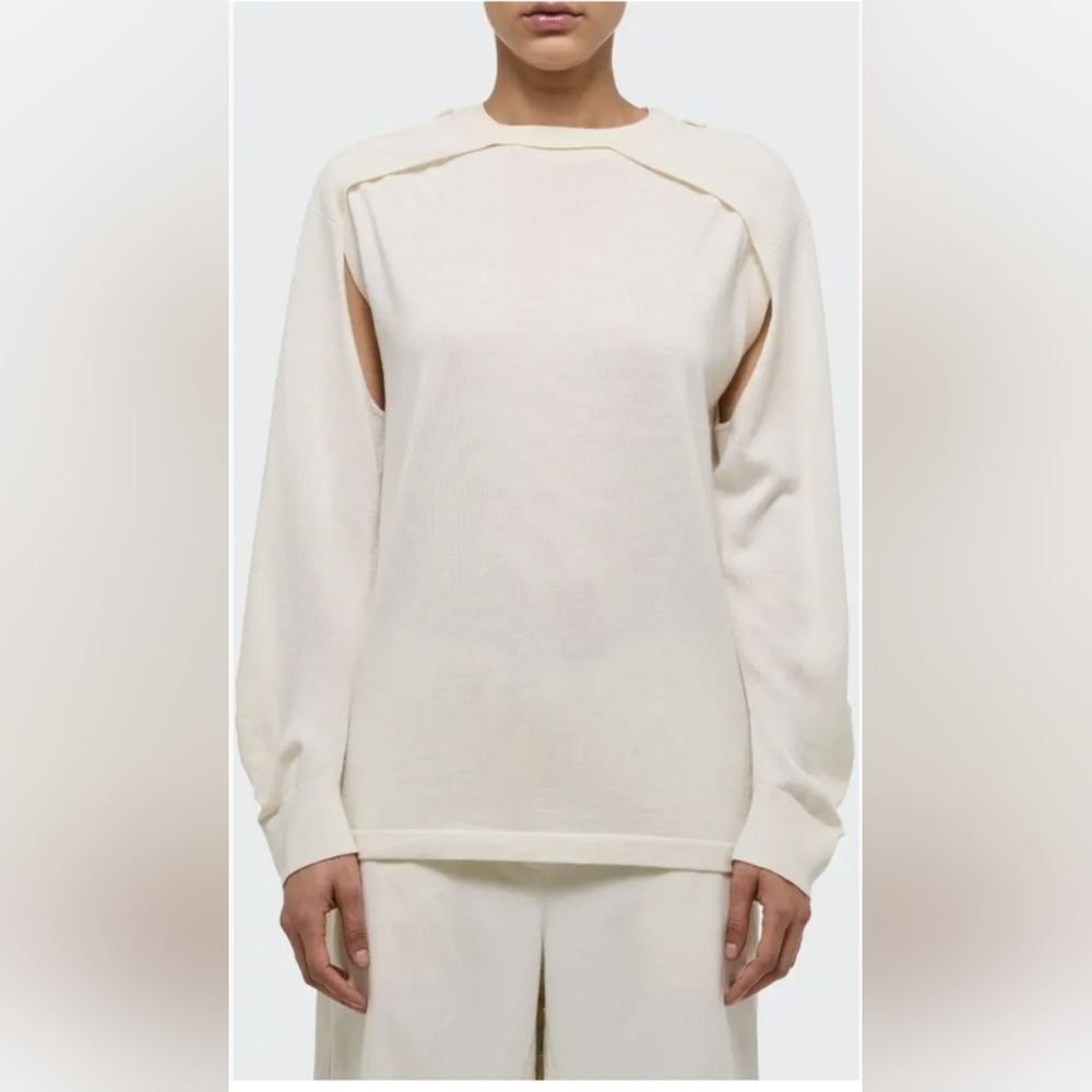 Crewneck Wool & Silk Sweater & ShrugHelmut Lang